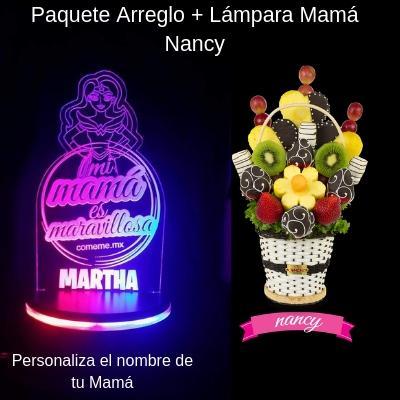 Arreglos Frutales - PAQUETE MAMÁ ARREGLO (LAMPARA+ARREGLO) - Comeme